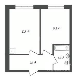 2-к квартира, вторичка, 45м2, 8/23 этаж