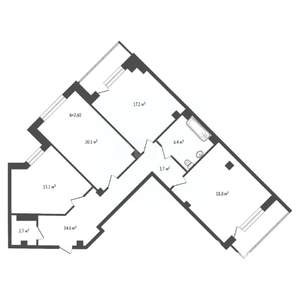 3-к квартира, вторичка, 99м2, 2/10 этаж