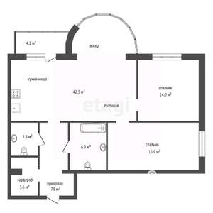 3-к квартира, вторичка, 96м2, 16/19 этаж