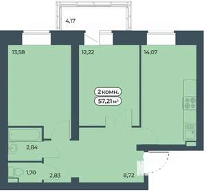 2-к квартира, вторичка, 57м2, 8/9 этаж