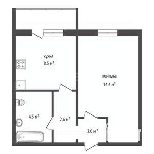 1-к квартира, вторичка, 32м2, 3/10 этаж