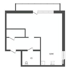 1-к квартира, вторичка, 40м2, 7/9 этаж