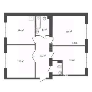 3-к квартира, вторичка, 98м2, 1/10 этаж