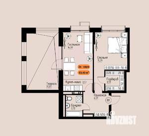 3-к квартира, вторичка, 53м2, 6/17 этаж