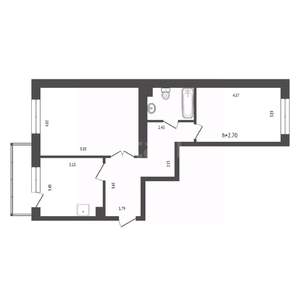 2-к квартира, вторичка, 62м2, 3/20 этаж