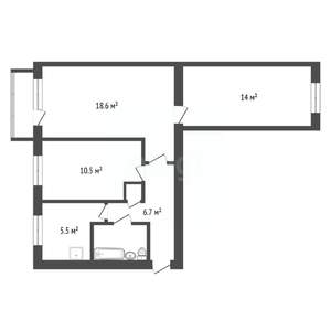 3-к квартира, вторичка, 60м2, 4/5 этаж