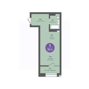 1-к квартира, вторичка, 30м2, 10/10 этаж