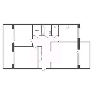 3-к квартира, вторичка, 65м2, 8/10 этаж