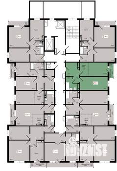 2-к квартира, строящийся дом, 49м2, 3/17 этаж