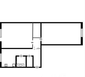 2-к квартира, вторичка, 45м2, 1/5 этаж