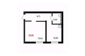 1-к квартира, вторичка, 39м2, 16/18 этаж