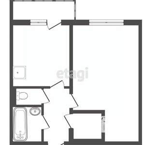 1-к квартира, вторичка, 40м2, 2/10 этаж