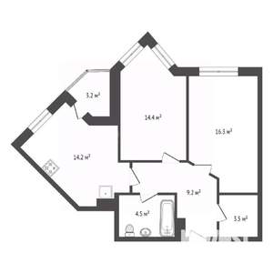 2-к квартира, вторичка, 64м2, 4/26 этаж