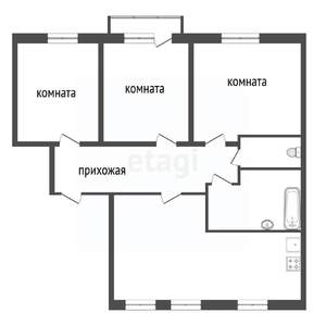 4-к квартира, вторичка, 108м2, 4/4 этаж
