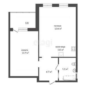 2-к квартира, вторичка, 44м2, 7/8 этаж