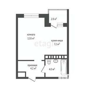 1-к квартира, вторичка, 30м2, 20/23 этаж