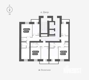 2-к квартира, вторичка, 64м2, 13/16 этаж