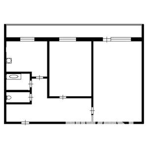 2-к квартира, вторичка, 54м2, 1/5 этаж