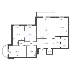 4-к квартира, вторичка, 100м2, 16/18 этаж