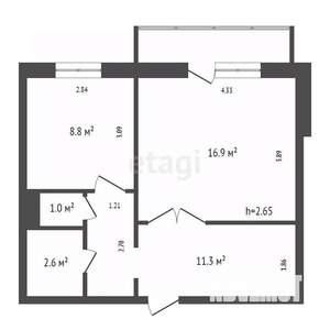 1-к квартира, вторичка, 40м2, 5/10 этаж