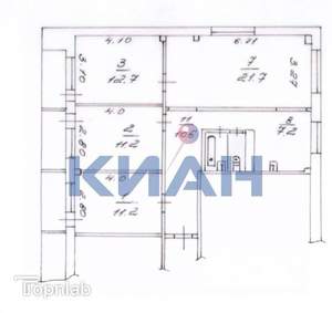 4-к квартира, вторичка, 76м2, 6/9 этаж