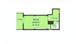 Студия квартира, строящийся дом, 34м2, 15/17 этаж