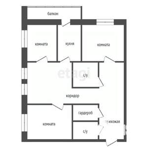 4-к квартира, вторичка, 98м2, 3/20 этаж