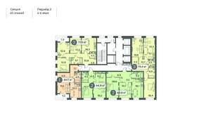2-к квартира, строящийся дом, 70м2, 6/25 этаж