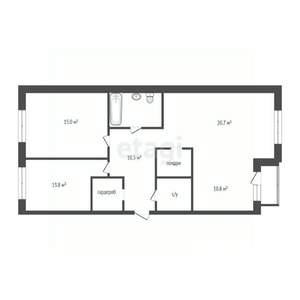 3-к квартира, вторичка, 78м2, 12/19 этаж