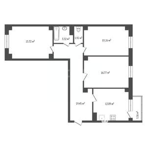 3-к квартира, вторичка, 85м2, 5/9 этаж
