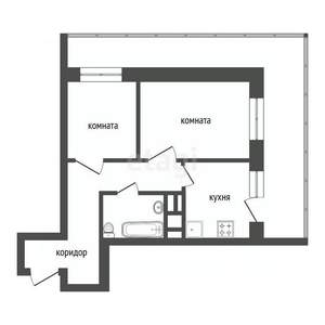 2-к квартира, вторичка, 54м2, 17/17 этаж