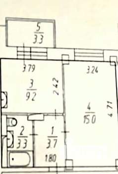 1-к квартира, вторичка, 33м2, 2/9 этаж