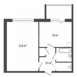 Студия квартира, вторичка, 29м2, 5/9 этаж