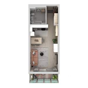 1-к квартира, вторичка, 36м2, 7/19 этаж