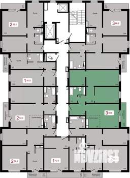 3-к квартира, вторичка, 81м2, 11/17 этаж