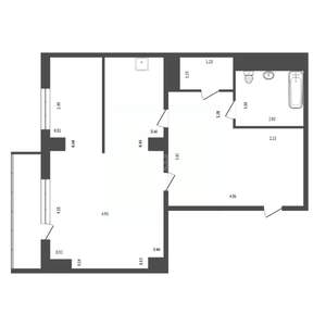 1-к квартира, вторичка, 48м2, 15/25 этаж