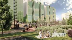 1-к квартира, строящийся дом, 40м2, 2/19 этаж