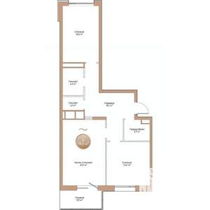 2-к квартира, строящийся дом, 79м2, 3/24 этаж