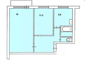 2-к квартира, вторичка, 52м2, 7/10 этаж