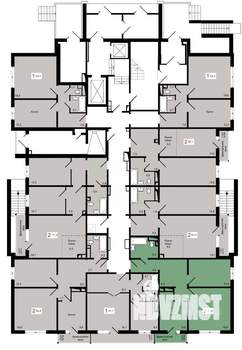 2-к квартира, вторичка, 61м2, 1/17 этаж