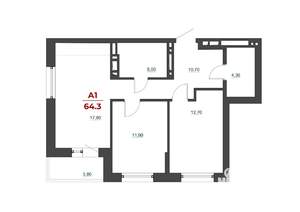 1-к квартира, вторичка, 38м2, 11/23 этаж