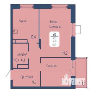 2-к квартира, вторичка, 56м2, 5/15 этаж