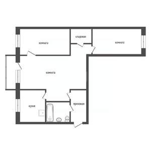 3-к квартира, вторичка, 56м2, 3/5 этаж