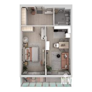 2-к квартира, вторичка, 61м2, 7/19 этаж