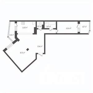 2-к квартира, вторичка, 77м2, 13/17 этаж