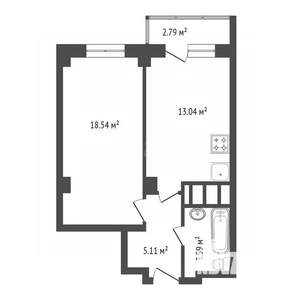 1-к квартира, вторичка, 40м2, 10/26 этаж