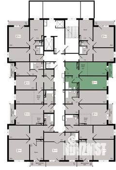 2-к квартира, строящийся дом, 49м2, 10/17 этаж