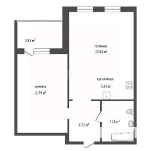 2-к квартира, вторичка, 42м2, 7/8 этаж