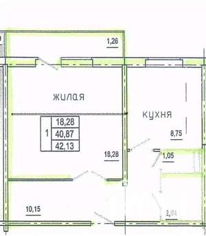 2-к квартира, вторичка, 41м2, 5/10 этаж