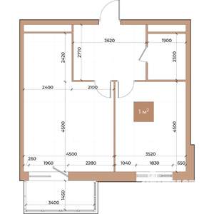 1-к квартира, вторичка, 57м2, 5/24 этаж